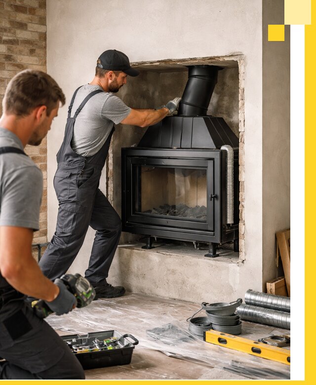 Установка каминных топок в Миассе: монтаж, подключение