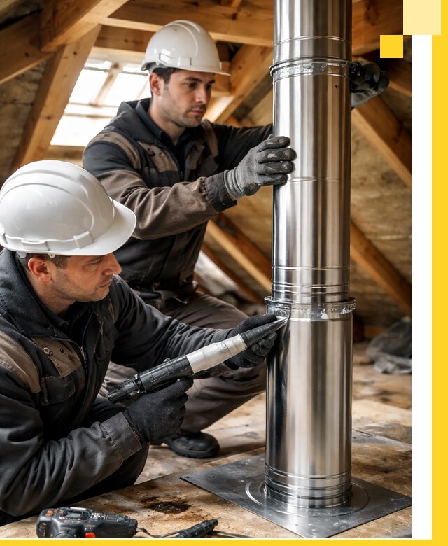 Монтаж дымоходов для каминов в Миассе с гарантией качества