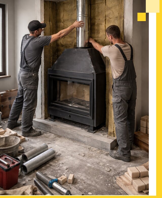 Изготовление и монтаж закрытых каминов в Миассе под ключ