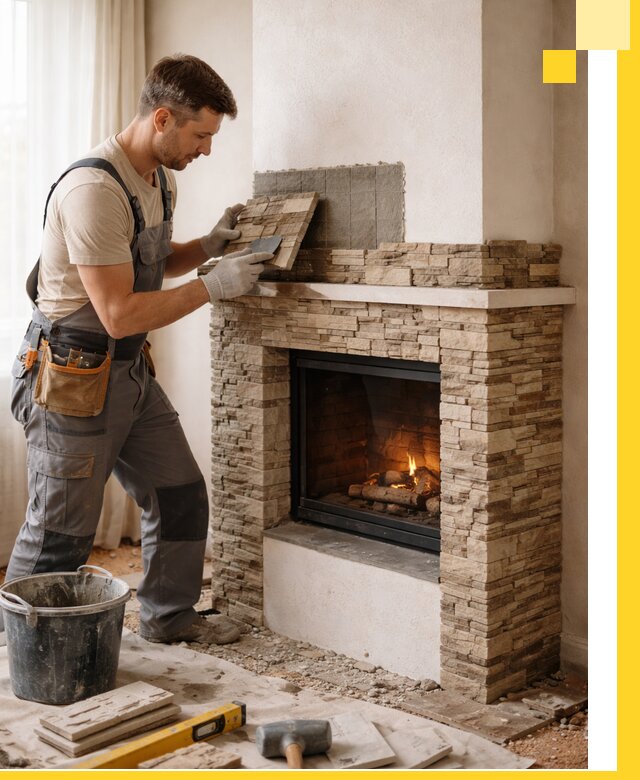 Изготовление и монтаж каминов для дома под ключ в Миассе