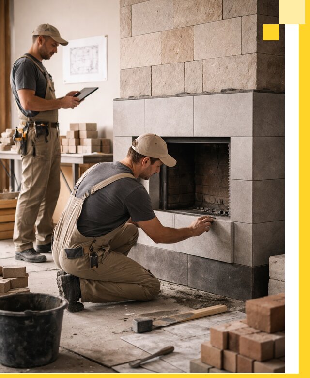 Индивидуальные проекты каминов и каминных систем в Миассе