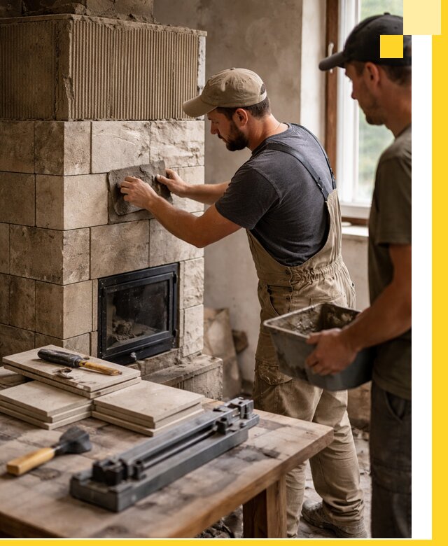 Профессиональная облицовка печей в Миассе: керамика и камень