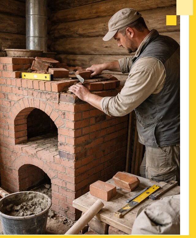 Изготовление и установка русских печей в Миассе под ключ