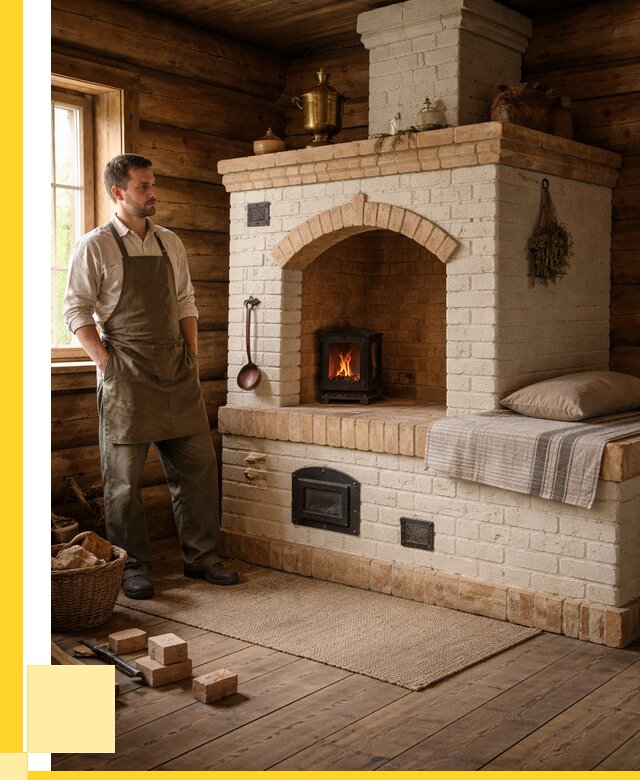 Русские печи с лежанкой под ключ в Миассе от 152550 р. ЭриданМсс