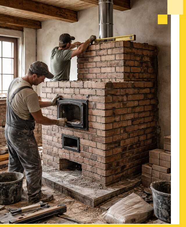 Печи для загородного дома под ключ в Миассе — монтаж и сервис