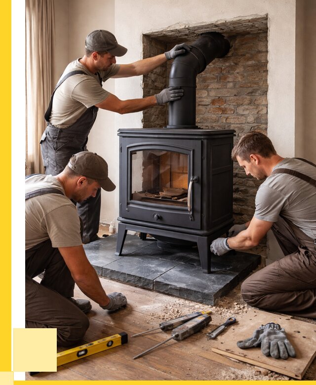 Монтаж печи камина в частном доме в Миассе от 25425 р. | ЭриданМсс