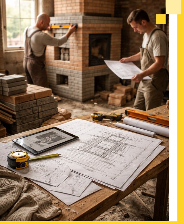 Проекты печей и каминов с индивидуальным дизайном в Миассе