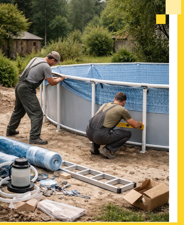 Установка и монтаж каркасных бассейнов в Миассе под ключ