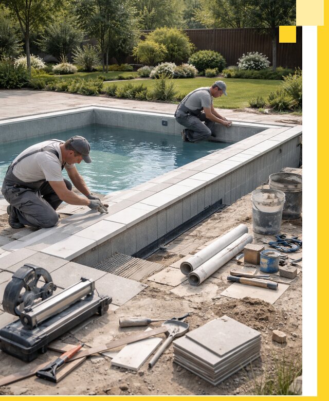 Строительство открытых бассейнов под ключ в Миассе профессионально