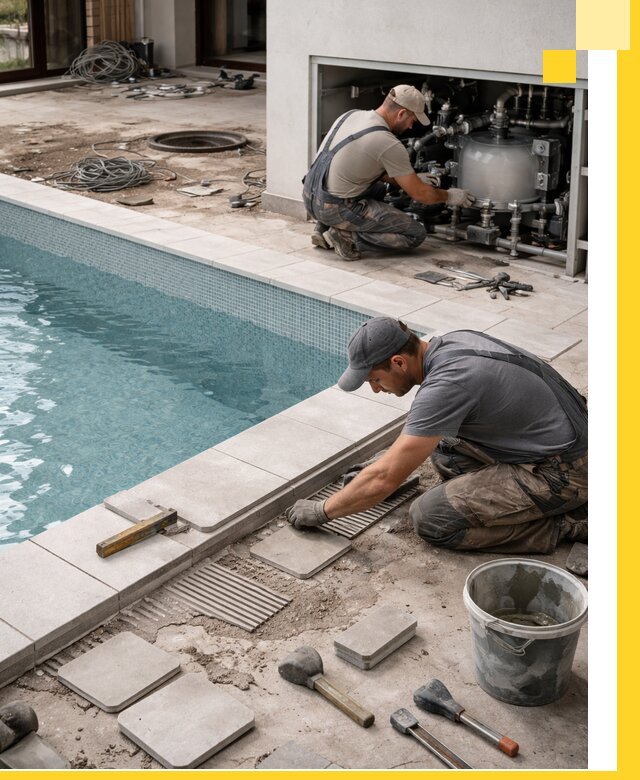 Строительство и монтаж бассейнов в коттедже в Миассе