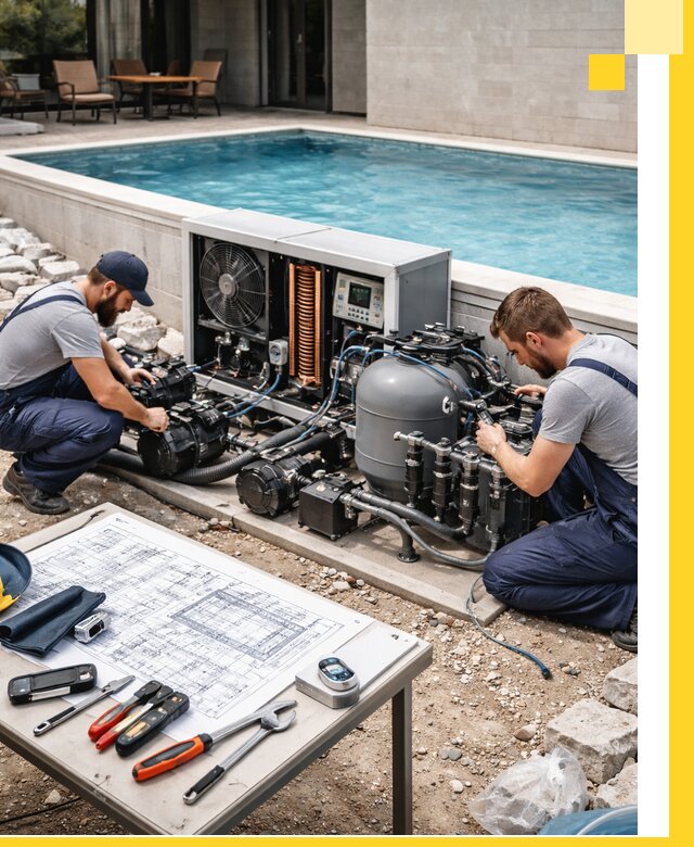 Проектирование и монтаж бассейнов с подогревом в Миассе