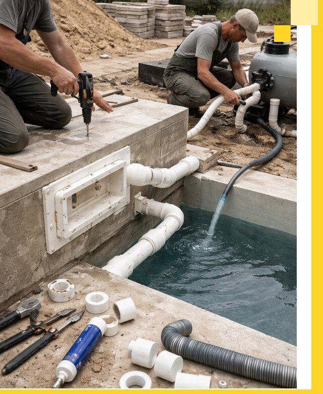 Строительство скиммерных бассейнов под ключ в Миассе