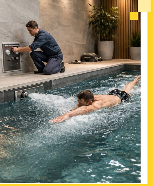 Проектирование и монтаж бассейнов с противотоком в Миассе