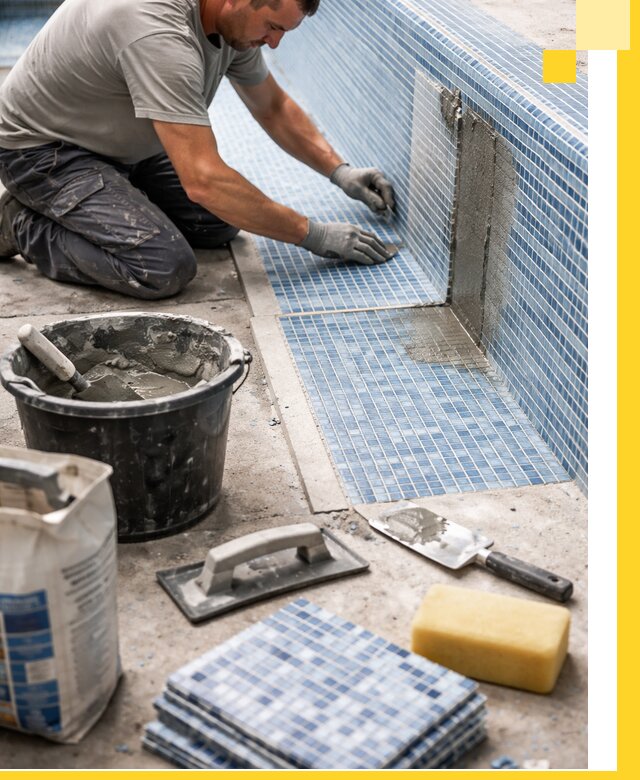 Укладка и ремонт мозаики для бассейнов под ключ в Миассе