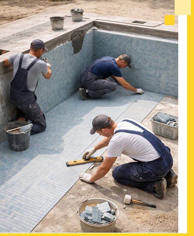 Укладка и установка плитки для бассейнов под ключ в Миассе