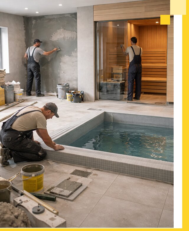 Проектирование и строительство сауны с бассейном в Миассе