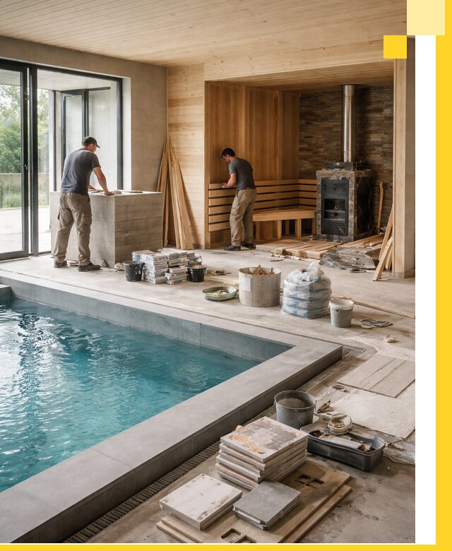 Проектирование и строительство бань с бассейном в Миассе