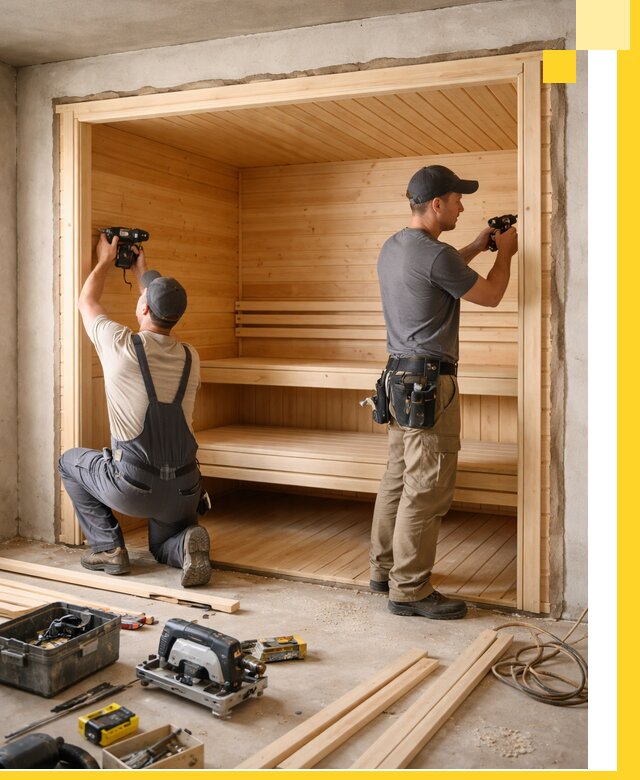 Монтаж саун под ключ в Миассе — проектирование и установка