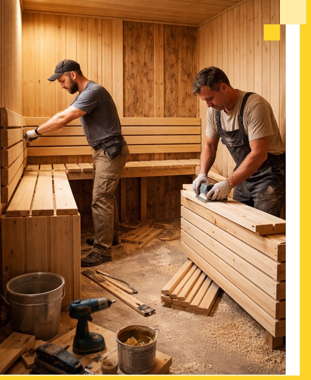 Профессиональный комплексный ремонт саун под ключ в Миассе