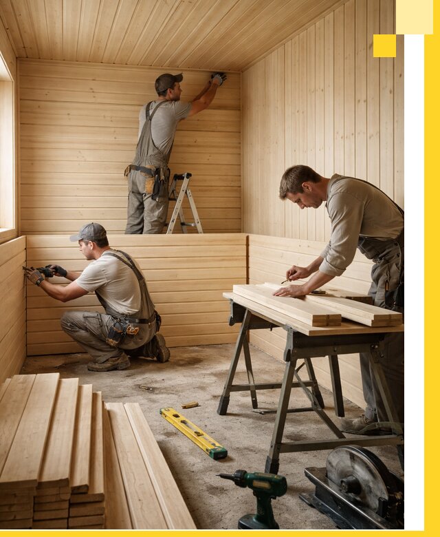 Обшивка саун в Миассе из натуральной древесины под ключ