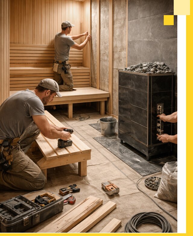 Дизайн и строительство интерьерных саун под ключ в Миассе