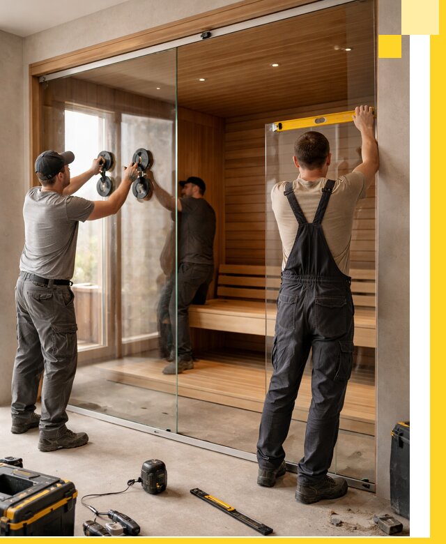 Производство и монтаж стеклянных саун под ключ в Миассе