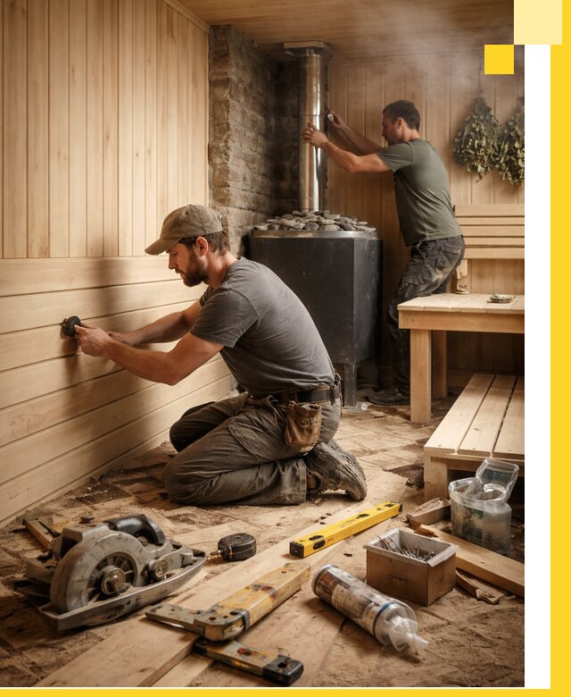 Полное строительство и оснащение парных под ключ в Миассе