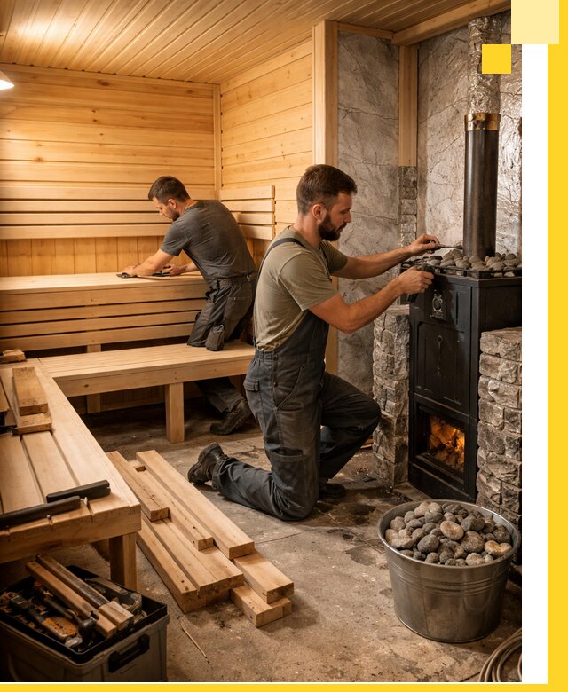 Дизайн и строительство интерьеров бань под ключ в Миассе