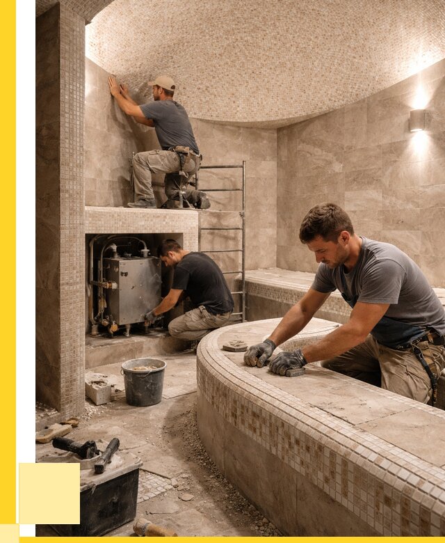 Монтаж хамамов под ключ в Миассе от 254250 р. ЭриданМсс