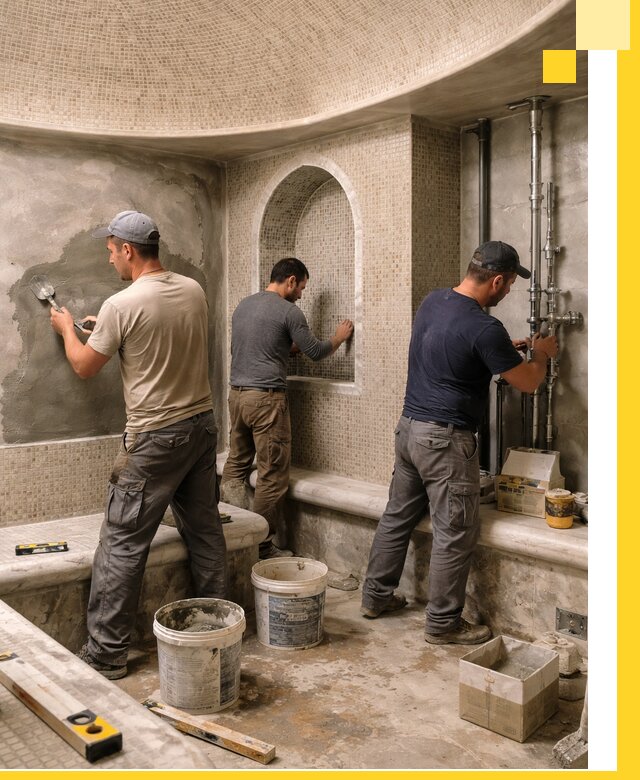 Профессиональный монтаж хамамов под ключ в Миассе с гарантией