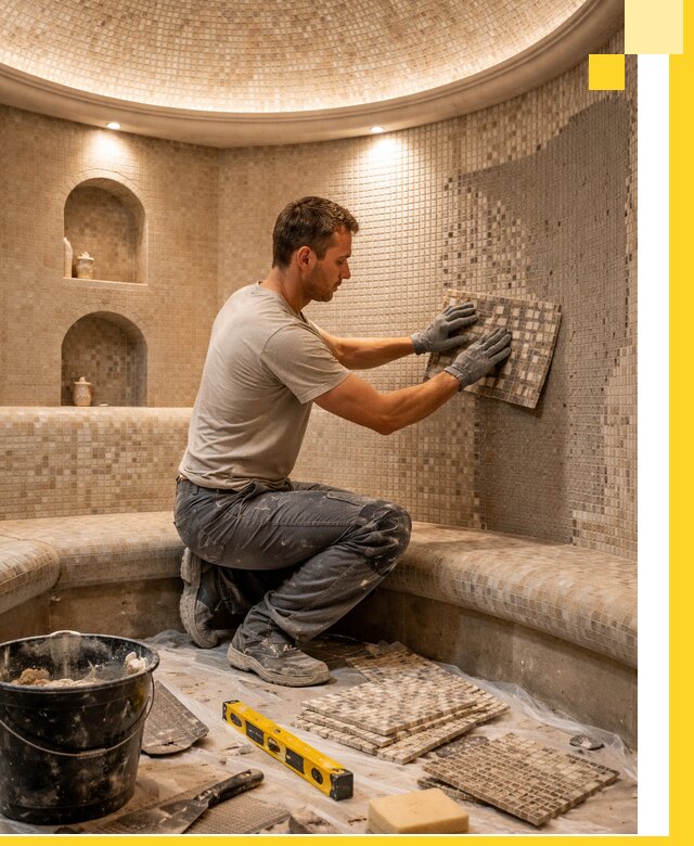 Устройство и монтаж домашнего хамама под ключ в Миассе