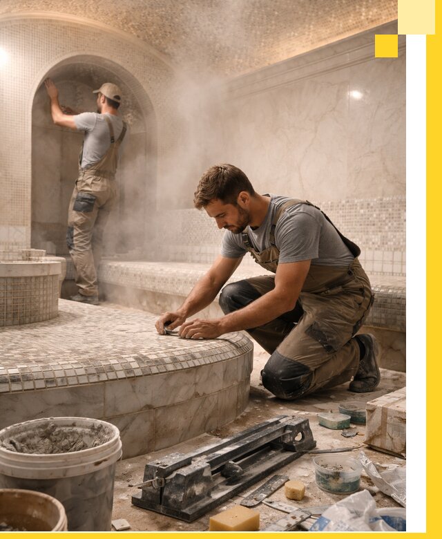 Профессиональный дизайн хамама и SPA под ключ в Миассе