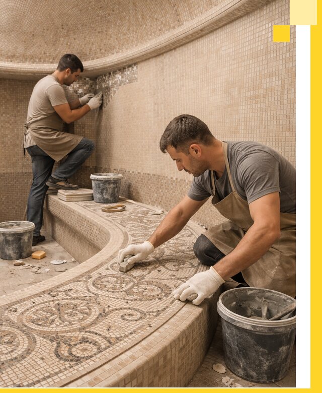 Плитка для хамама в Миассе, укладка, подбор и поставка